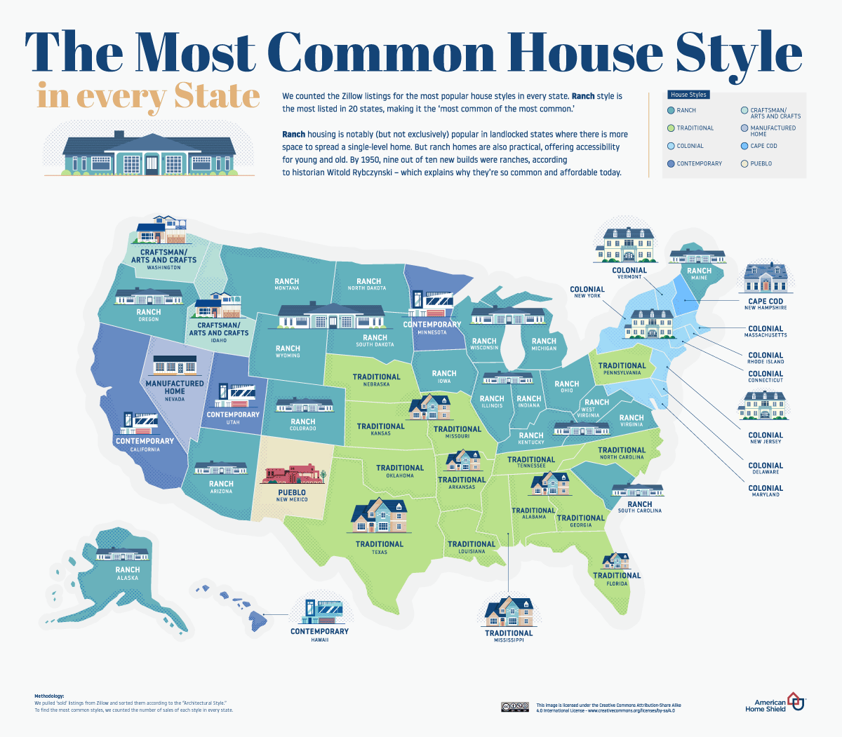 “Most Most Common House Style in Every State