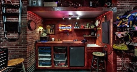 low budget garage man caves