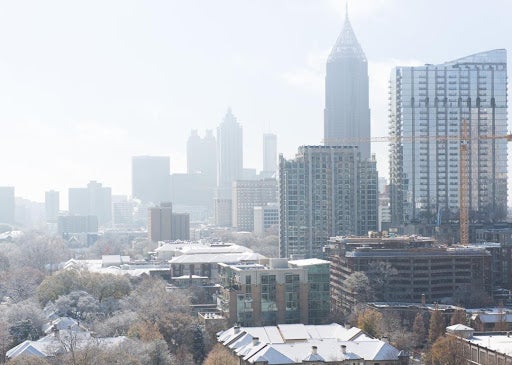 Downtown Atlanta in the fog
