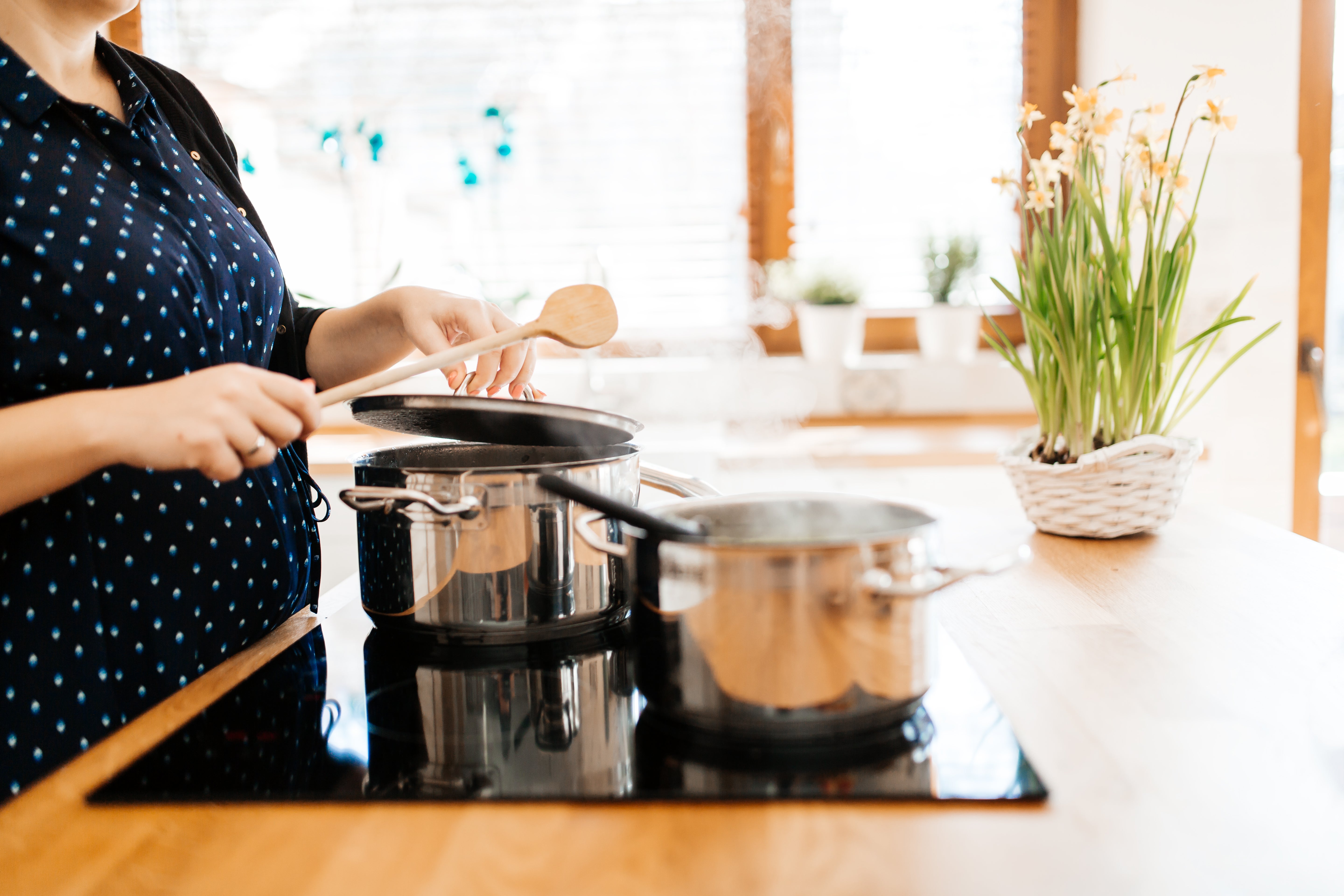 Induction cooking is an alternative to cooking with electricity or gas