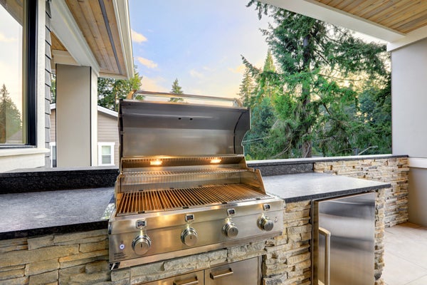 DIY BBQ GRILL STATION // How To Build An Outdoor Kitchen 