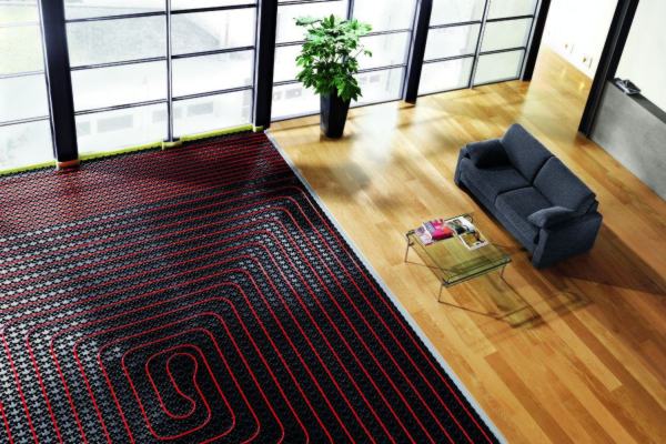 radiant floor heating living room