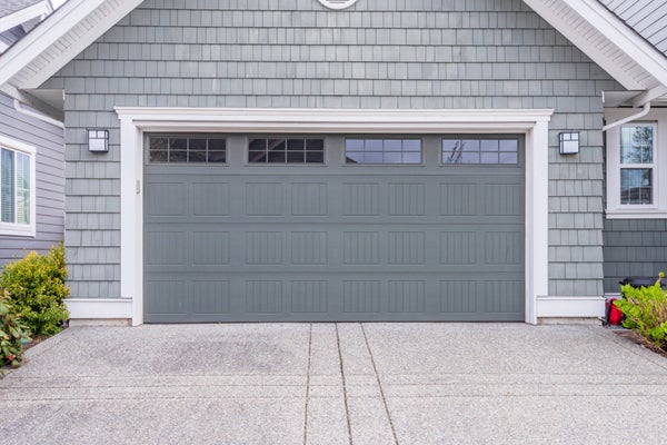 Garage door bent in middle